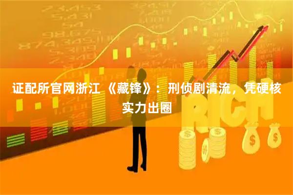 证配所官网浙江 《藏锋》:刑侦剧清流,凭硬核实力出圈